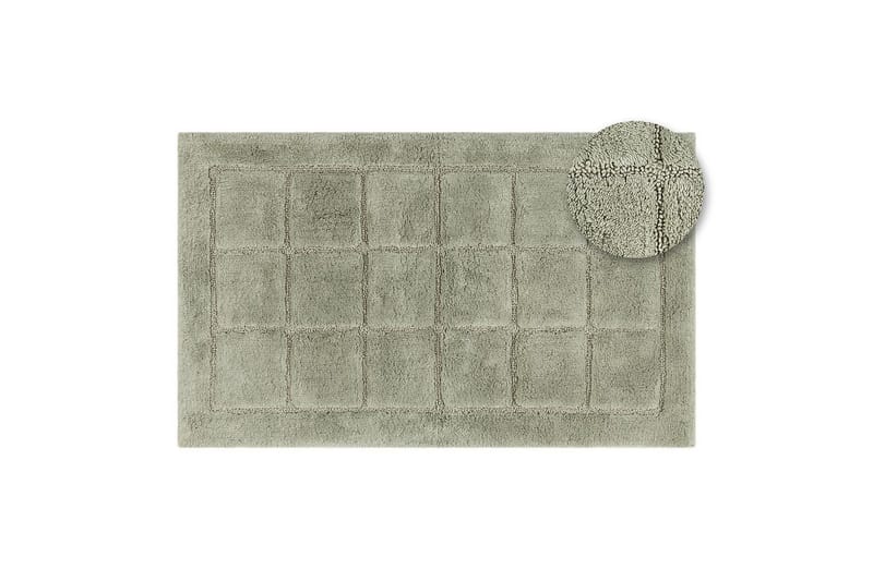 Badrumsmatta Square - 50x80 cm, Light Green - Möbler - Tillbehör & accessoarer - Badrumstillbehör