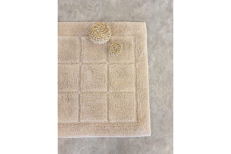 Badrumsmatta Square - 50x80 cm, Nature - Möbler - Tillbehör & accessoarer - Badrumstillbehör