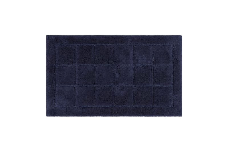 Badrumsmatta Square - 50x80 cm, Navy Blue - Möbler - Tillbehör & accessoarer - Badrumstillbehör