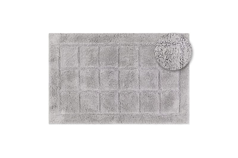 Badrumsmatta Square - 50x80 cm, Silver - Möbler - Tillbehör & accessoarer - Badrumstillbehör