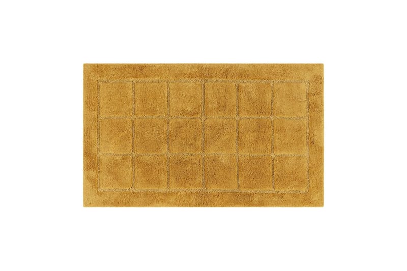 Badrumsmatta Square - 50x80 cm, Yellow - Möbler - Tillbehör & accessoarer - Badrumstillbehör