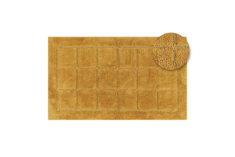 Badrumsmatta Square - 50x80 cm, Yellow - Möbler - Tillbehör & accessoarer - Badrumstillbehör