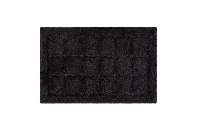 Badrumsmatta Square - 70x120 cm, Black - Möbler - Tillbehör & accessoarer - Badrumstillbehör