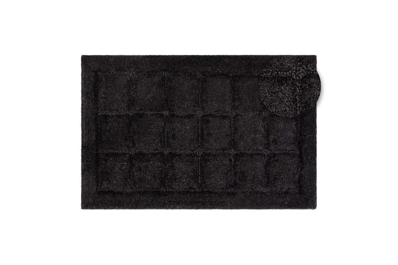 Badrumsmatta Square - 70x120 cm, Black - Möbler - Tillbehör & accessoarer - Badrumstillbehör