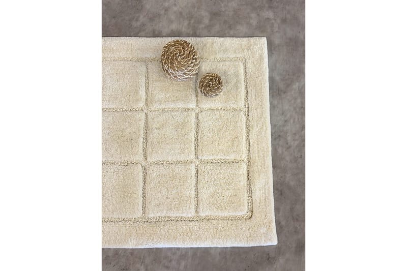 Badrumsmatta Square - 70x120 cm, Creme - Textilier & mattor - Mattor - Badrumsmattor