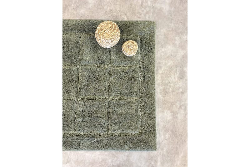 Badrumsmatta Square - 70x120 cm, Emerald Green - Möbler - Tillbehör & accessoarer - Badrumstillbehör