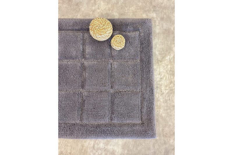 Badrumsmatta Square - 70x120 cm, Grey - Möbler - Tillbehör & accessoarer - Badrumstillbehör