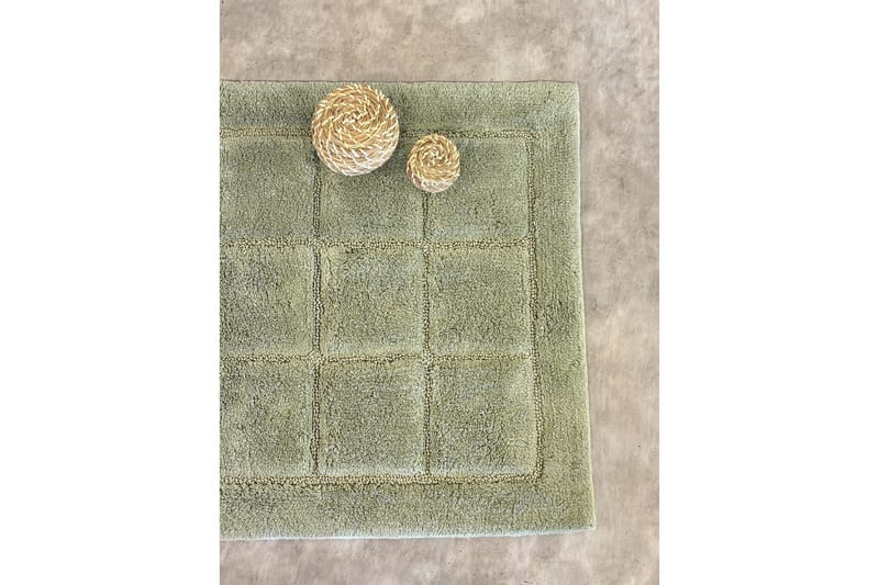 Badrumsmatta Square - 70x120 cm, Light Green - Möbler - Tillbehör & accessoarer - Badrumstillbehör