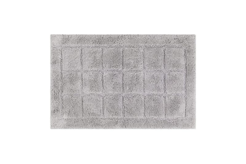 Badrumsmatta Square - 70x120 cm, Silver - Möbler - Tillbehör & accessoarer - Badrumstillbehör