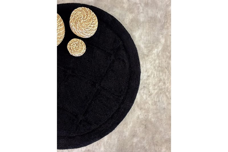Badrumsmatta Square - 80x80 cm, Black - Möbler - Tillbehör & accessoarer - Badrumstillbehör