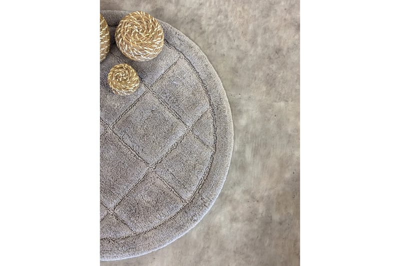 Badrumsmatta Square - 80x80 cm, Silver - Möbler - Tillbehör & accessoarer - Badrumstillbehör