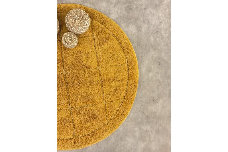 Badrumsmatta Square - 80x80 cm, Yellow - Möbler - Tillbehör & accessoarer - Badrumstillbehör
