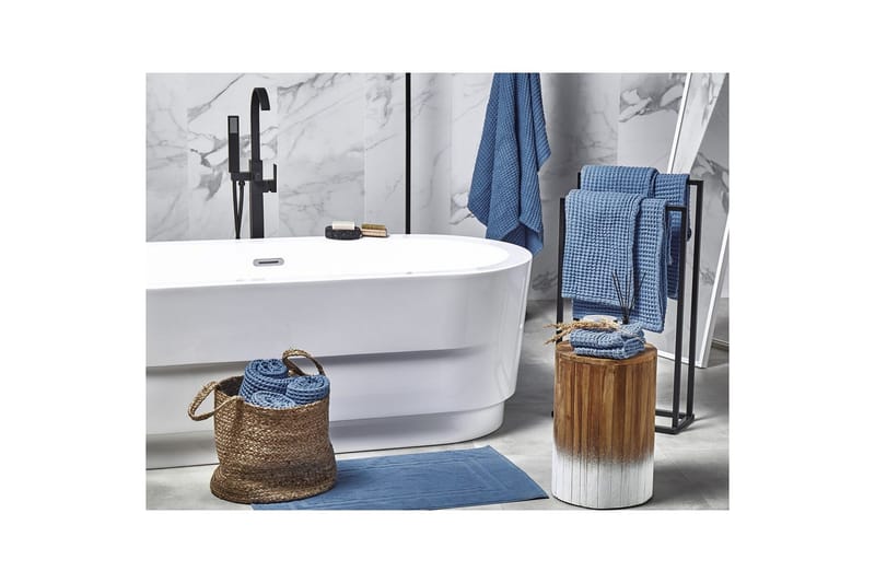 Handduk Areora set om 11 Blå - Blå - Möbler - Tillbehör & accessoarer - Badrumstillbehör - Handdukshängare
