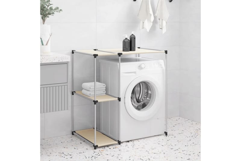 beBasic Hylla för tvättmaskin gräddvit 87x55x90,5 cm järn - Möbler - Tillbehör & accessoarer - Badrumstillbehör - Handdukshängare