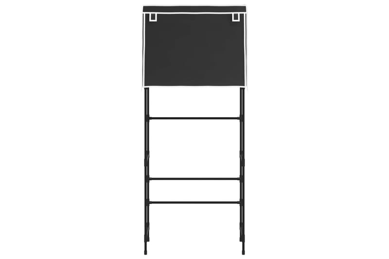 beBasic Hylla för tvättmaskin med 2 hyllplan svart 71x29,5x170,5cm järn - Handdukshängare