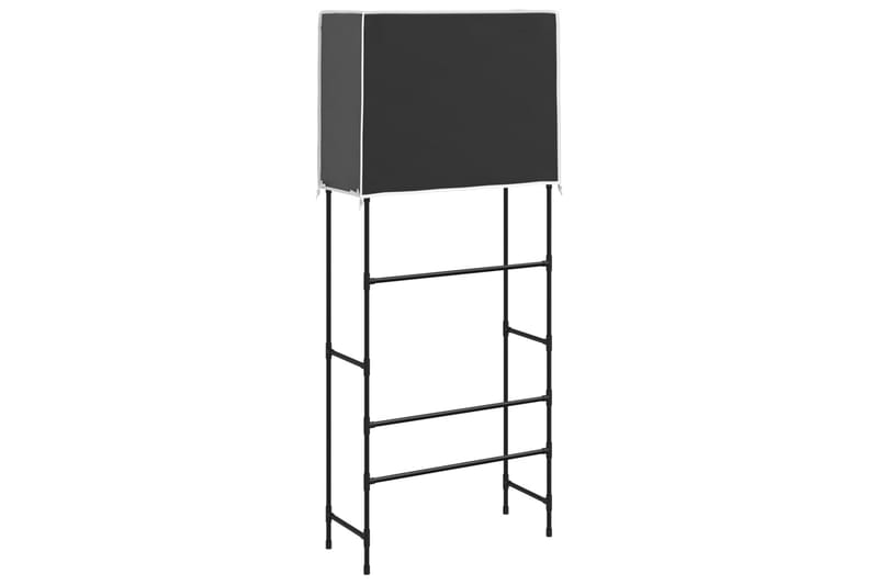 beBasic Hylla för tvättmaskin med 2 hyllplan svart 71x29,5x170,5cm järn - Möbler - Tillbehör & accessoarer - Badrumstillbehör - Handdukshängare