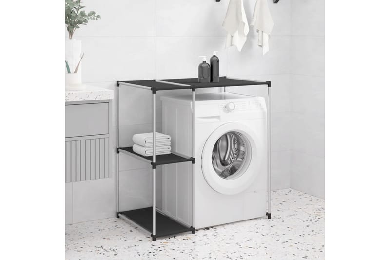 beBasic Hylla för tvättmaskin svart 87x55x90,5 cm järn - Möbler - Tillbehör & accessoarer - Badrumstillbehör - Handdukshängare
