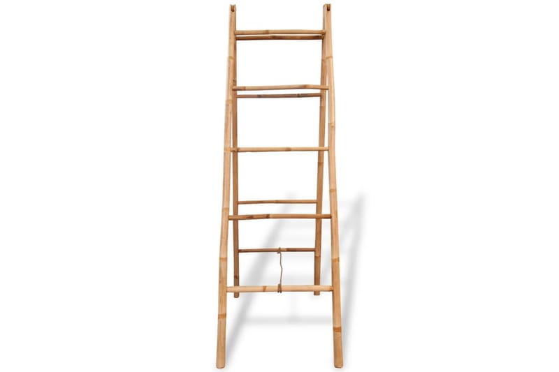 Dubbel handduksstege med 5 pinnar bambu 50x160 cm - Brun - Möbler - Tillbehör & accessoarer - Badrumstillbehör - Handdukshängare