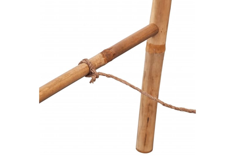 Dubbel handduksstege med 5 pinnar bambu 50x160 cm - Brun - Handdukshängare