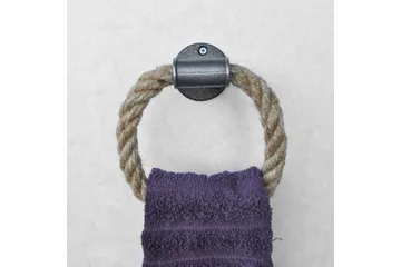 Evila Handdukshängare Rep - Svart - Möbler - Tillbehör & accessoarer - Badrumstillbehör - Handdukshängare