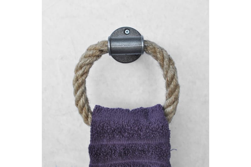 Evila Handdukshängare Rep - Svart - Möbler - Tillbehör & accessoarer - Badrumstillbehör - Handdukshängare