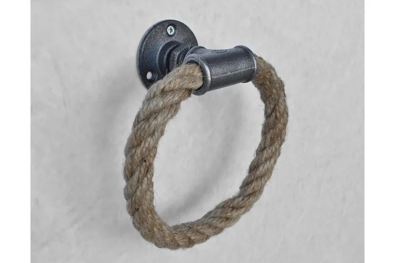 Evila Handdukshängare Rep - Svart - Möbler - Tillbehör & accessoarer - Badrumstillbehör - Handdukshängare