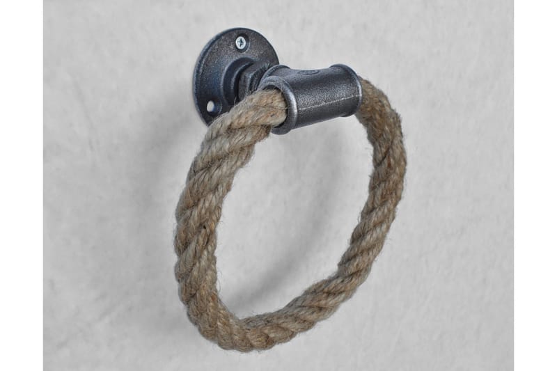 Evila Handdukshängare Rep - Svart - Möbler - Tillbehör & accessoarer - Badrumstillbehör - Handdukshängare