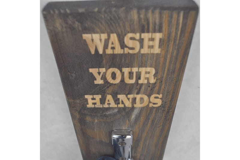 Evila Handdukshängare Wash Your Hands' - Trä - Möbler - Tillbehör & accessoarer - Badrumstillbehör - Handdukshängare