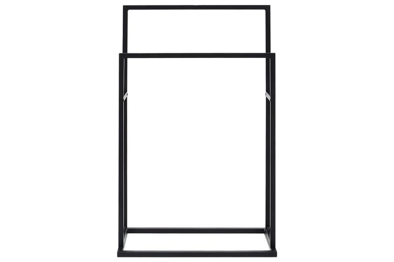 Fristående handdukshängare svart 48x24x78,5 cm stål - Svart - Möbler - Tillbehör & accessoarer - Badrumstillbehör - Handdukshängare