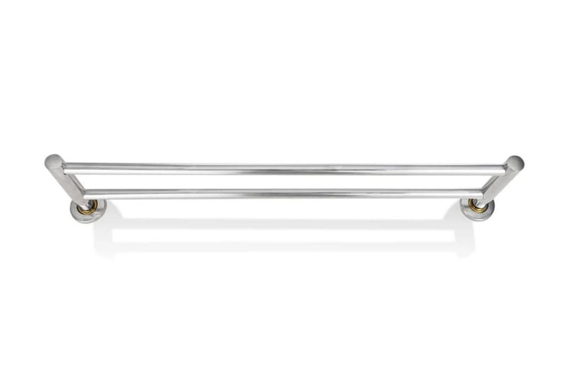 Handdukshängare 2 rör rostfritt stål - Silver - Möbler - Tillbehör & accessoarer - Badrumstillbehör - Handdukshängare
