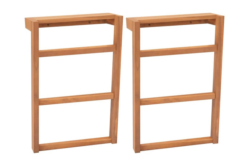 Handdukshängare 2 st massiv teak - Brun - Möbler - Tillbehör & accessoarer - Badrumstillbehör - Handdukshängare