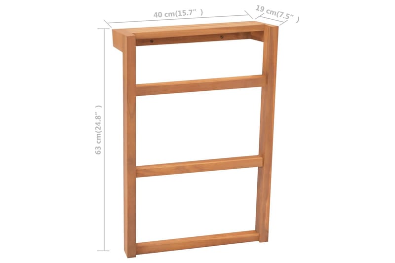 Handdukshängare 2 st massiv teak - Brun - Möbler - Tillbehör & accessoarer - Badrumstillbehör - Handdukshängare