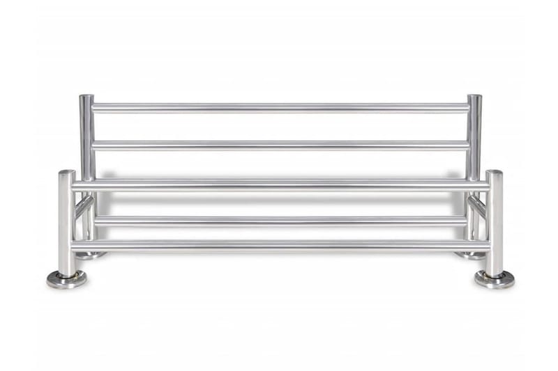 Handdukshängare 6 rör rostfritt stål - Silver - Handdukshängare