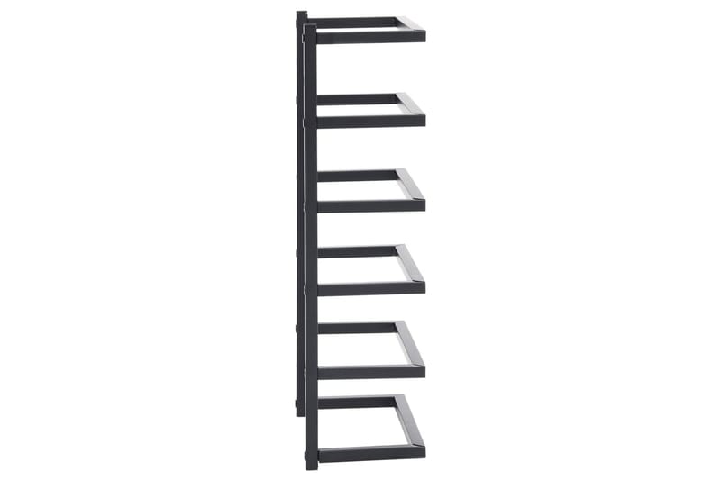 Handdukshängare svart 24x12x48 cm stål - Svart - Möbler - Tillbehör & accessoarer - Badrumstillbehör - Handdukshängare