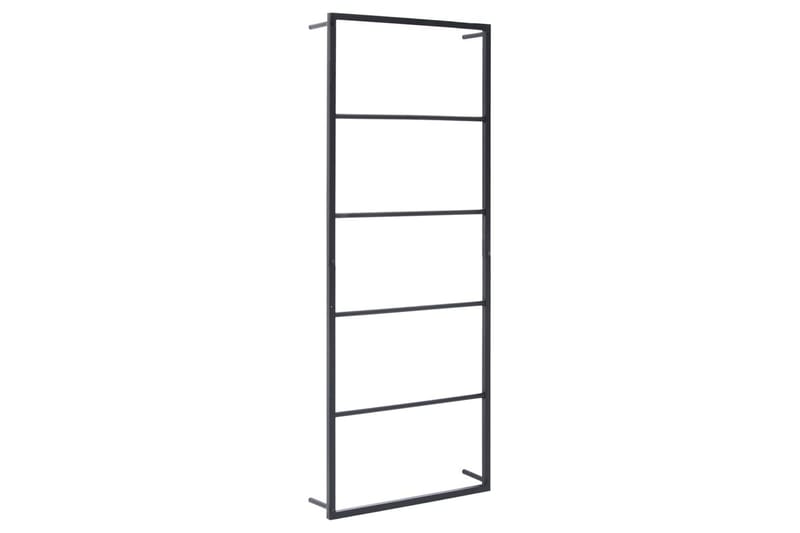 Handdukshängare svart 45x10x115 cm stål - Svart - Möbler - Tillbehör & accessoarer - Badrumstillbehör - Handdukshängare