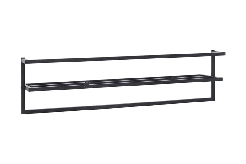 Handdukshängare svart 95x25x22 cm stål - Svart - Handdukshängare