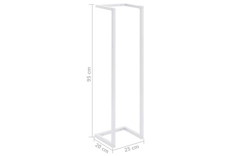 Handdukshängare vit 25x20x95 cm stål - Vit - Möbler - Tillbehör & accessoarer - Badrumstillbehör - Handdukshängare