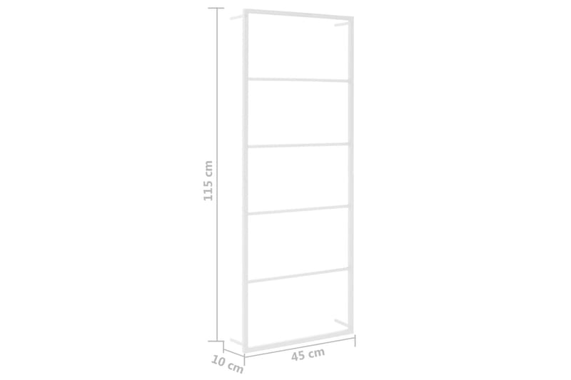 Handdukshängare vit 45x10x115 cm stål - Vit - Möbler - Tillbehör & accessoarer - Badrumstillbehör - Handdukshängare