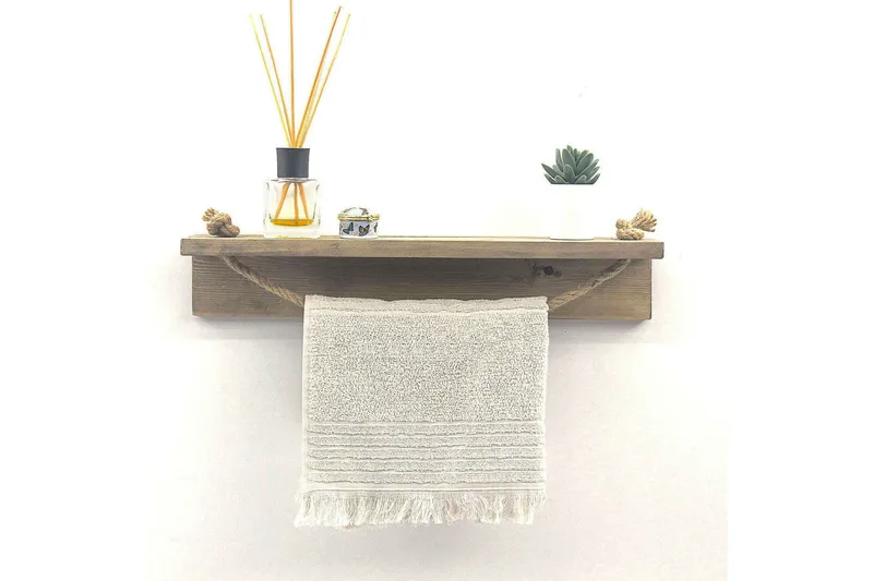 Raianna Handdukshållare 50 cm - Valnöt - Möbler - Tillbehör & accessoarer - Badrumstillbehör - Handdukshängare