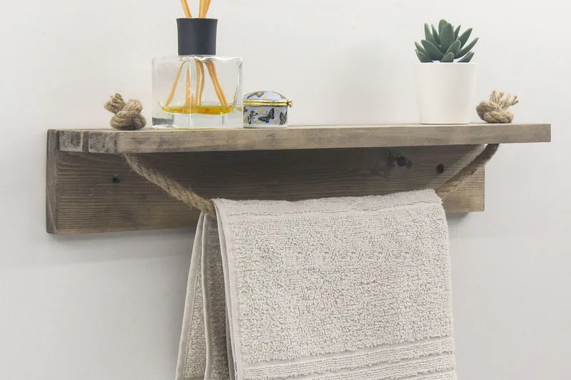 Raianna Handdukshållare 50 cm - Valnöt - Möbler - Tillbehör & accessoarer - Badrumstillbehör - Handdukshängare