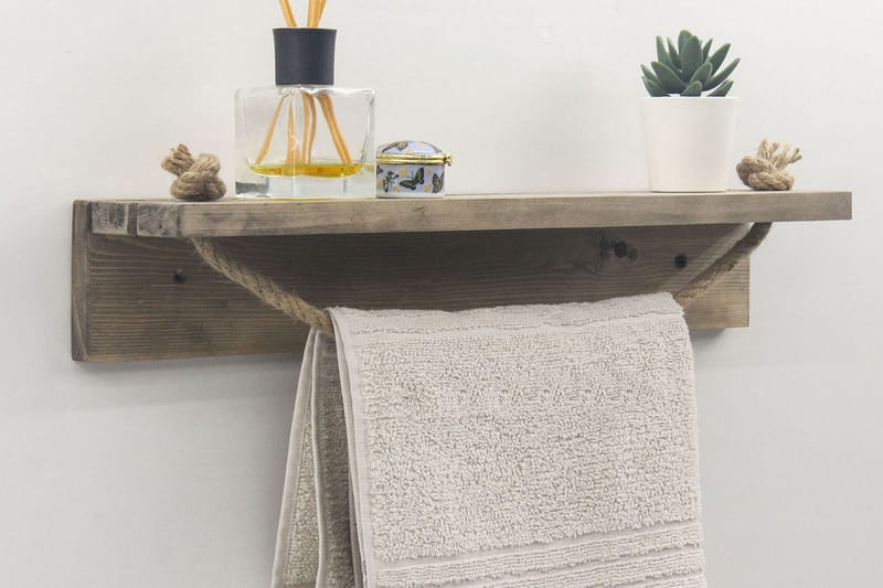 TAKEUCHI Toalettpappershållare 50 cm Valnöt - Möbler - Tillbehör & accessoarer - Badrumstillbehör - Handdukshängare
