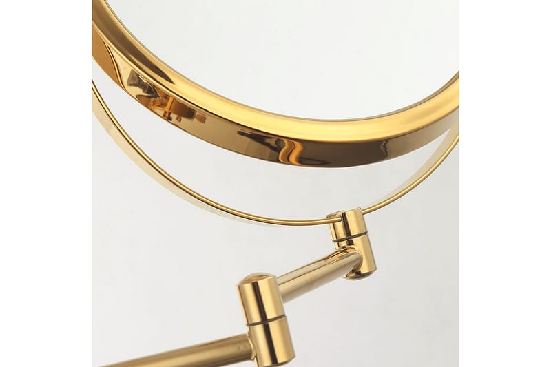 Jessie Sminkspegel på arm med förstoring x cm Guld - Möbler - Tillbehör & accessoarer - Badrumstillbehör