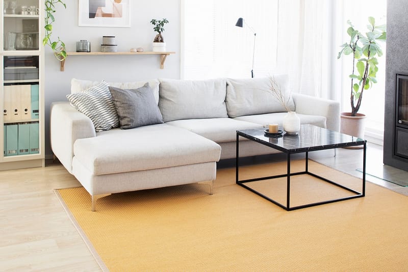 Lyyra Matta 133x200 cm Gul - Vm Carpet - Möbler - Tillbehör & accessoarer - Badrumstillbehör