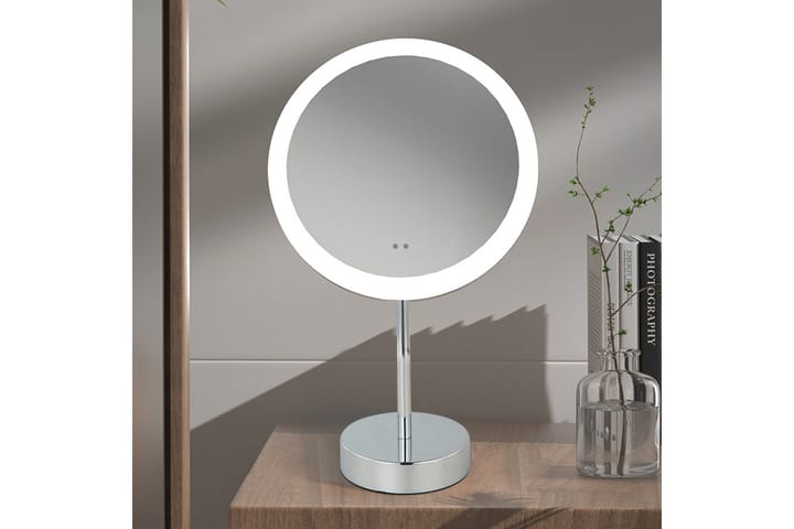 Penny Sminkspegel på fot med LED-belysning x39 cm Vit - Sminkspegel - Badrumstillbehör