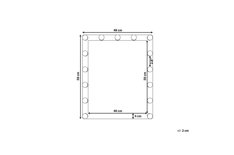 QUINESHIA Spegel LED 50x60 cm Transparent - Möbler - Tillbehör & accessoarer - Badrumstillbehör