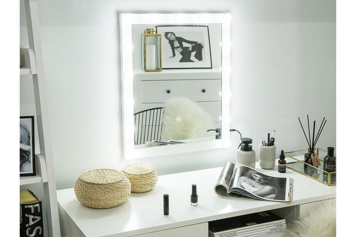 QUINESHIA Spegel LED 50x60 cm Transparent - Sminkspegel - Badrumstillbehör