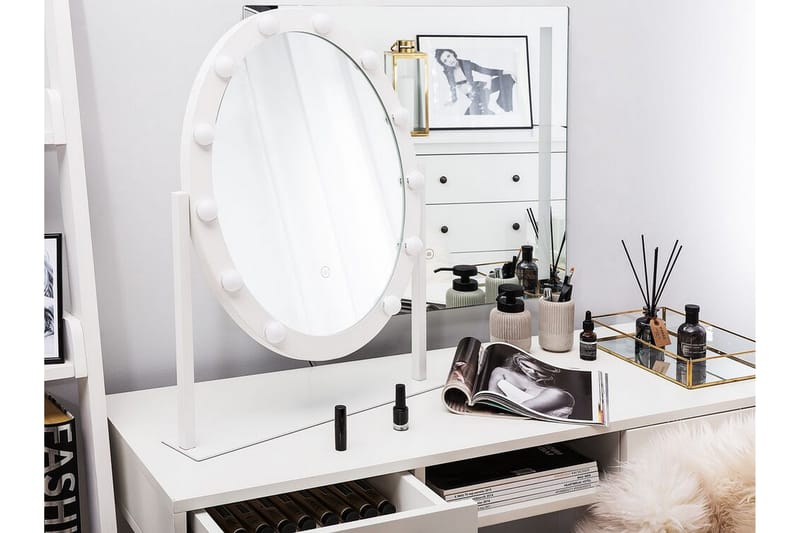 RESPRESS Spegel LED 50x60 cm Vit - Sminkspegel - Badrumstillbehör