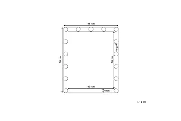Saven Spegel LED 50x60 cm - Transparent - Möbler - Tillbehör & accessoarer - Badrumstillbehör