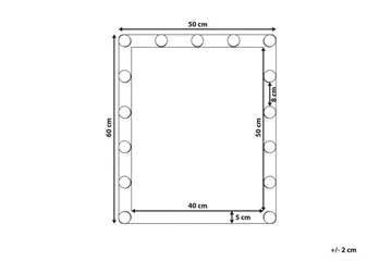 Saven Spegel LED 50x60 cm - Transparent - Möbler - Tillbehör & accessoarer - Badrumstillbehör