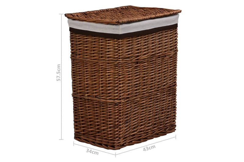 Stapelbar tvättkorg brun pil - Brun - Möbler - Tillbehör & accessoarer - Badrumstillbehör